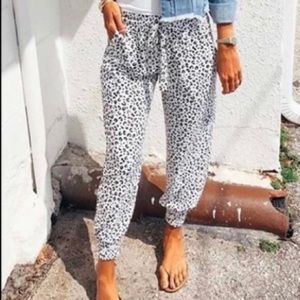 NWT Top Judy Leopard Print Joggers